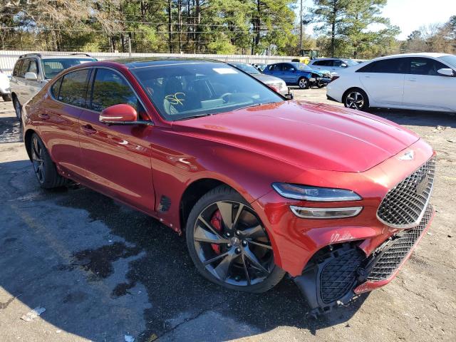 KMTG54TE6PU128410 - 2023 GENESIS G70 BASE RED photo 4