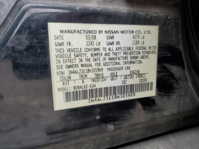 1N4AL21E18N505969 - 2008 NISSAN ALTIMA 2.5 BLACK photo 12