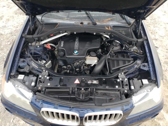 5UXWX9C52E0D18356 - 2014 BMW X3 XDRIVE28I BLUE photo 12