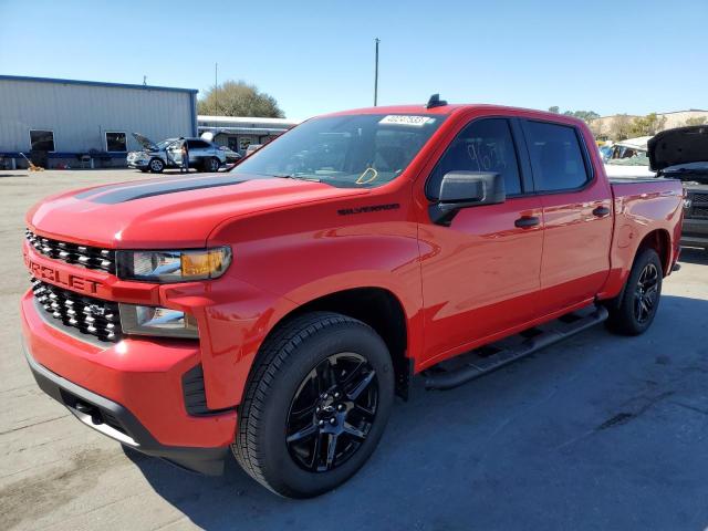 1GCPWBEK0NZ221099 - 2022 CHEVROLET SILVERADO C1500 CUSTOM RED photo 1