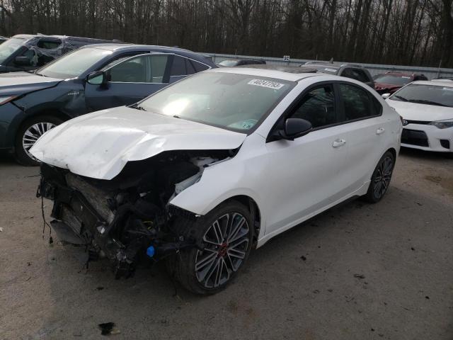 3KPF44AC6ME300637 - 2021 KIA FORTE GT WHITE photo 1