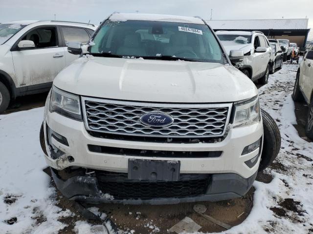 1FM5K8HT7GGB59785 - 2016 FORD EXPLORER PLATINUM WHITE photo 5