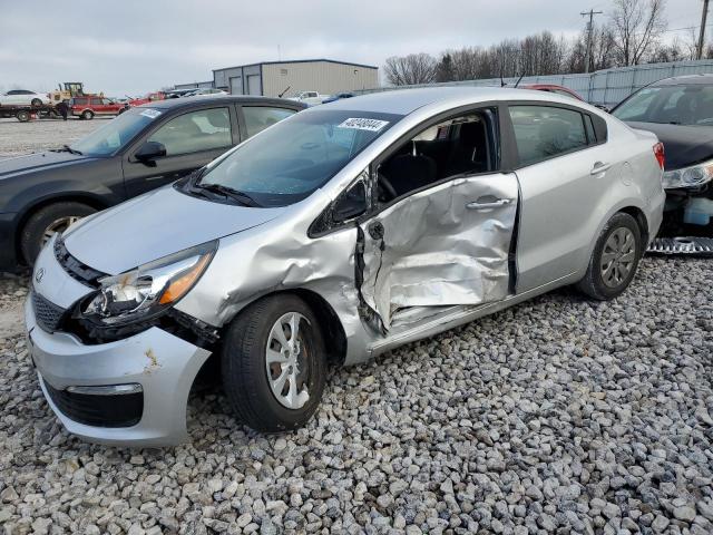 KNADM4A35H6050761 - 2017 KIA RIO LX SILVER photo 1