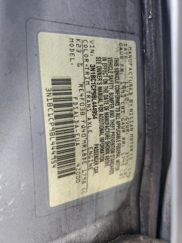 3N1BC1CP9BL444954 - 2011 NISSAN VERSA S SILVER photo 13