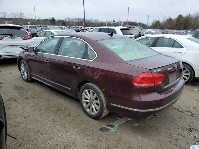 1VWCP7A35CC093978 - 2012 VOLKSWAGEN PASSAT SEL MAROON photo 2