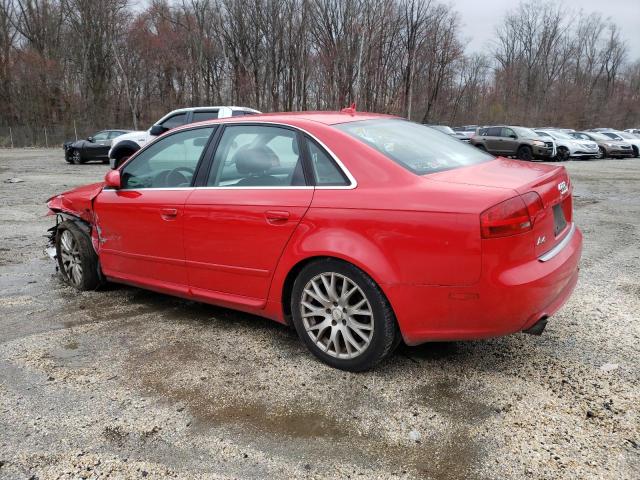 WAUAF78E28A148875 - 2008 AUDI A4 2.0T RED photo 2