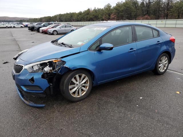 KNAFX4A68E5165270 - 2014 KIA FORTE LX BLUE photo 1