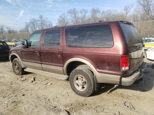 1FMNU43S8YEB85116 - 2000 FORD EXCURSION LIMITED BURGUNDY photo 2