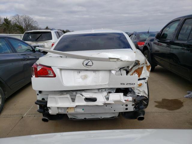 JTHBF5C26D5191917 - 2013 LEXUS IS 250 WHITE photo 6