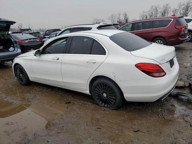 55SWF4KB3FU070616 - 2015 MERCEDES-BENZ C 300 4MATIC WHITE photo 2