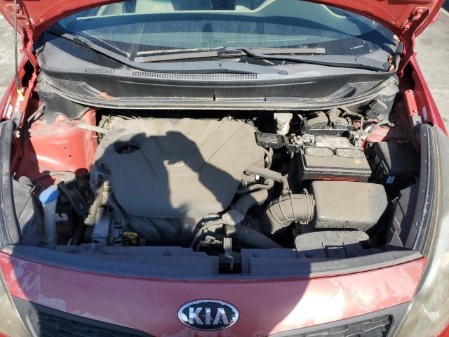 KNADM4A34D6305264 - 2013 KIA RIO LX RED photo 11