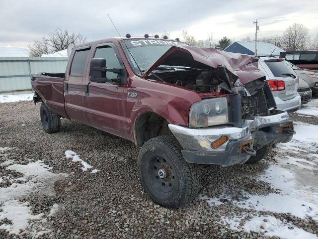 1FTSW31F1YED49954 - 2000 FORD F350 SRW SUPER DUTY MAROON photo 4