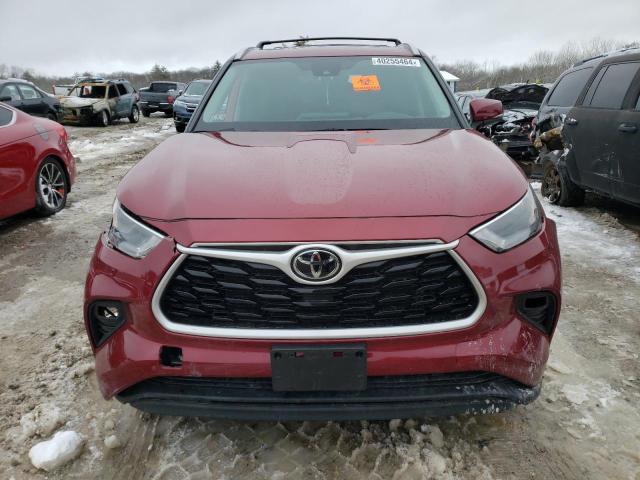 5TDGZRBH3NS577363 - 2022 TOYOTA HIGHLANDER XLE BURGUNDY photo 5