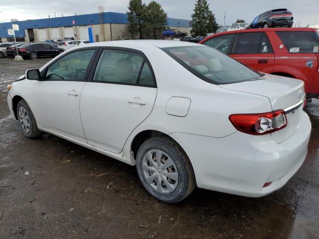 2T1BU4EE3BC748937 - 2011 TOYOTA COROLLA BASE WHITE photo 2
