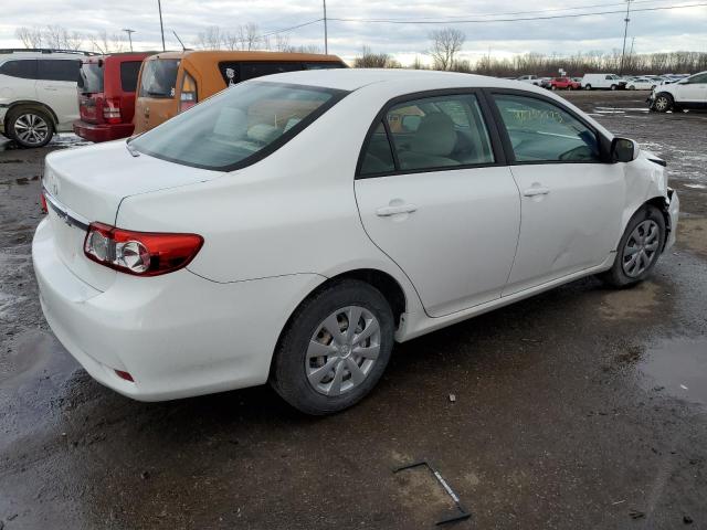 2T1BU4EE3BC748937 - 2011 TOYOTA COROLLA BASE WHITE photo 3