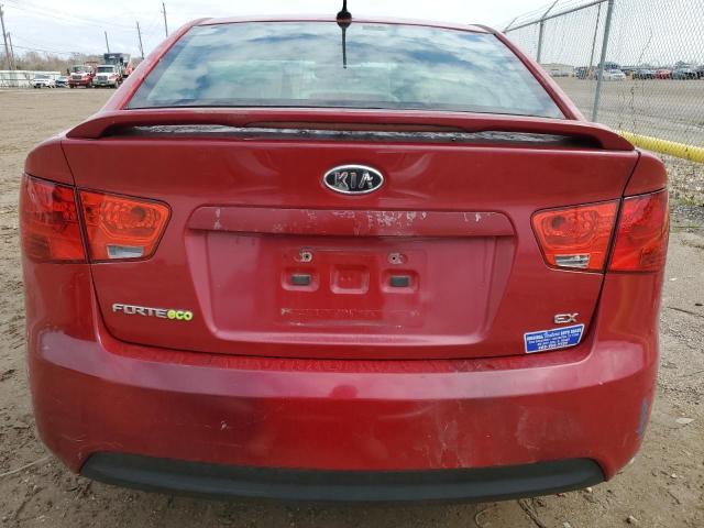 KNAFU4A27D5669720 - 2013 KIA FORTE EX RED photo 6