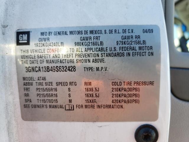 3GNCA13B49S632428 - 2009 CHEVROLET HHR LS 白色 照片 12