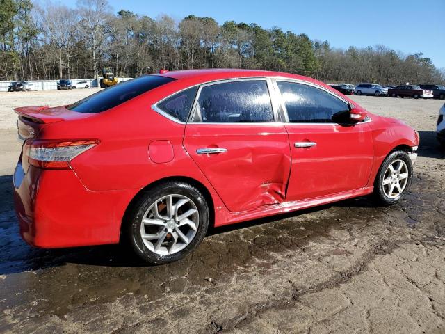 3N1AB7AP6FY380188 - 2015 NISSAN SENTRA S RED photo 3