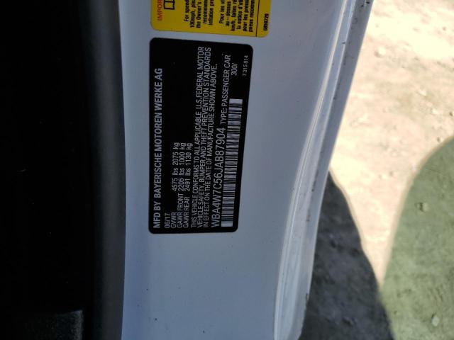 WBA4W7C56JAB87904 - 2018 BMW 440I WHITE photo 12