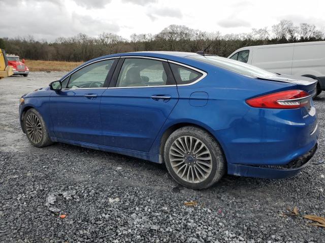 3FA6P0HD7HR320480 - 2017 FORD FUSION SE BLUE photo 2