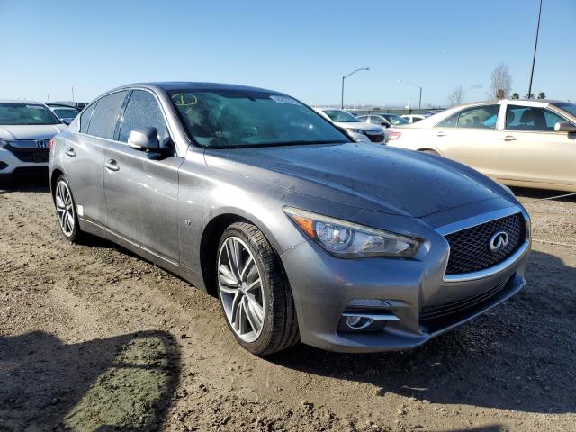 JN1BV7AP6FM331121 - 2015 INFINITI Q50 BASE GRAY photo 4