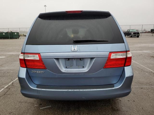 5FNRL38407B032417 - 2007 HONDA ODYSSEY EX BLUE photo 6