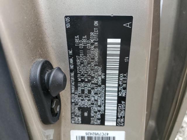 5TDBA23C96S056239 - 2006 TOYOTA SIENNA LE GOLD photo 13