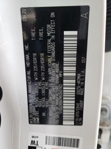 5TDGZRBH7MS060162 - 2021 TOYOTA HIGHLANDER XLE WHITE photo 13