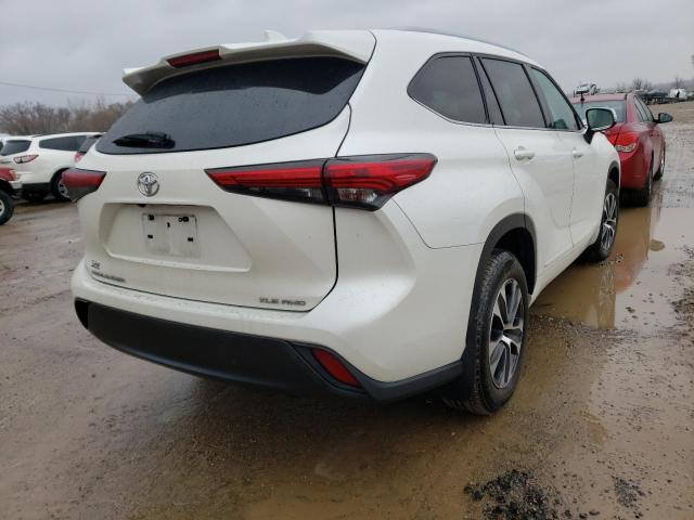 5TDGZRBH7MS060162 - 2021 TOYOTA HIGHLANDER XLE WHITE photo 3