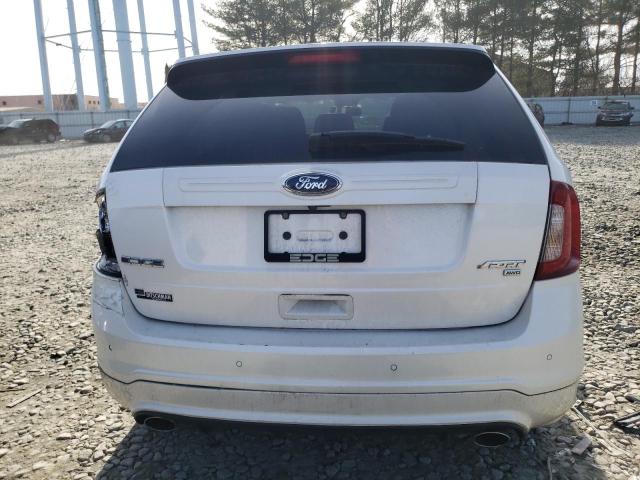 2FMDK4AK1CBA11025 - 2012 FORD EDGE SPORT WHITE photo 6