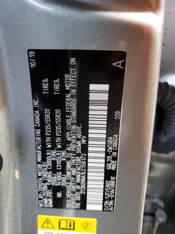 2T2HZMAA1LC156173 - 2020 LEXUS RX 350 GRAY photo 14