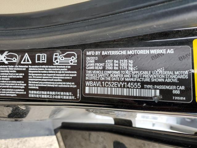 WBAVL1C52EVY14555 - 2014 BMW X1 XDRIVE28I BLACK photo 12