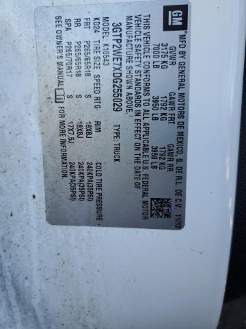 3GTP2WE7XDG255029 - 2013 GMC SIERRA K1500 SLT WHITE photo 12