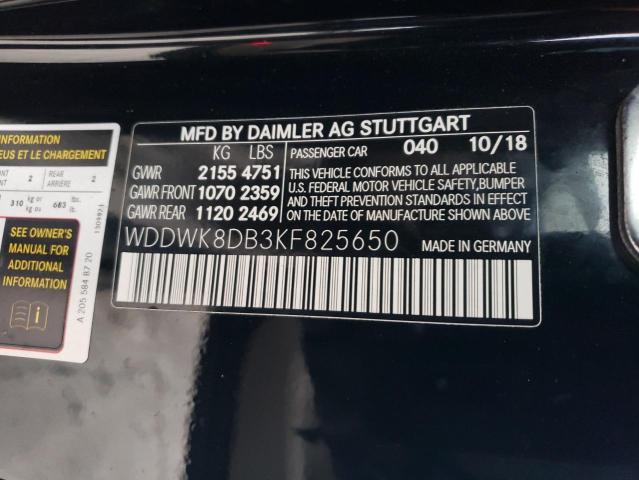 WDDWK8DB3KF825650 - 2019 MERCEDES-BENZ C 300 BLACK photo 12