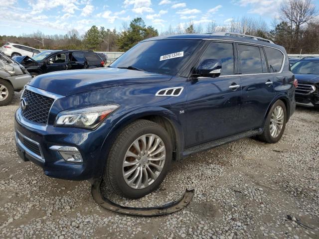 JN8AZ2NF4F9572734 - 2015 INFINITI QX80 BLUE photo 1