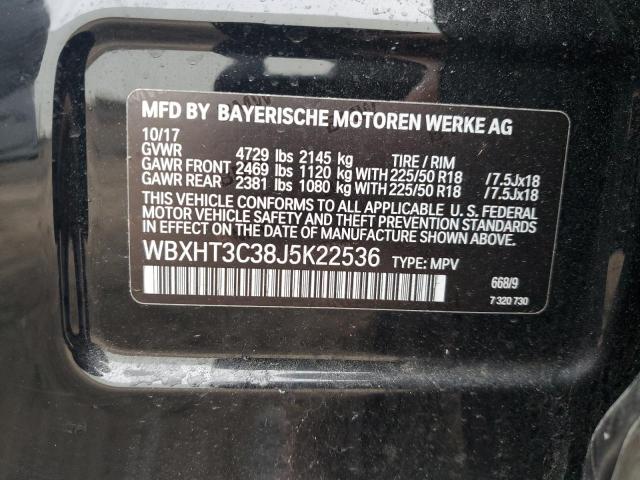 WBXHT3C38J5K22536 - 2018 BMW X1 XDRIVE28I 黑色 照片 12