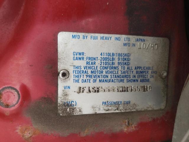 JF1SF6558WH756710 - 1998 SUBARU FORESTER S MAROON photo 13