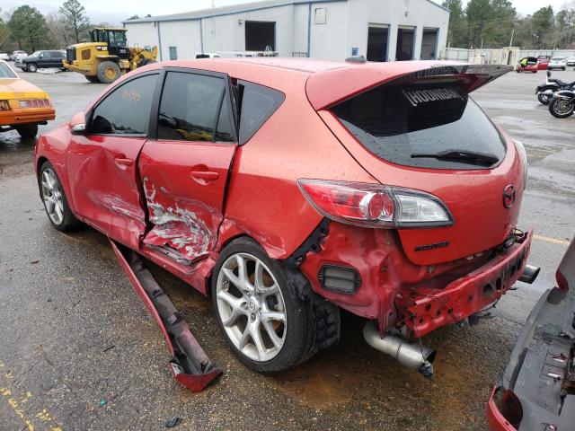 JM1BL1H34A1200461 - 2010 MAZDA SPEED 3 RED photo 2