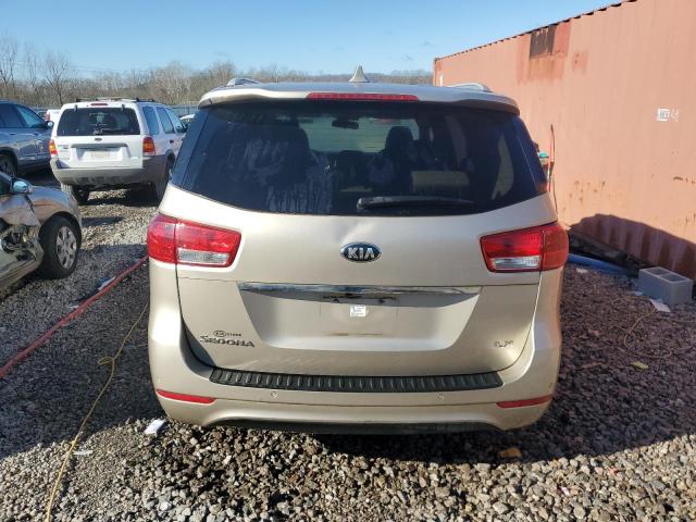 KNDMB5C19H6266834 - 2017 KIA SEDONA LX GOLD photo 6