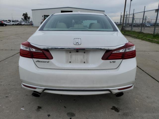 1HGCR3F81GA016831 - 2016 HONDA ACCORD EXL WHITE photo 6