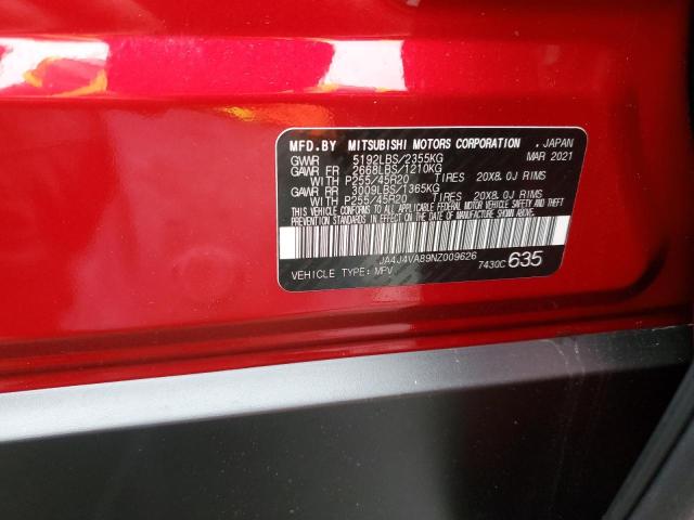 JA4J4VA89NZ009626 - 2022 MITSUBISHI OUTLANDER SEL RED photo 12