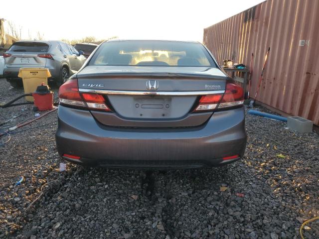 19XFB2F51FE022382 - 2015 HONDA CIVIC LX GRAY photo 6