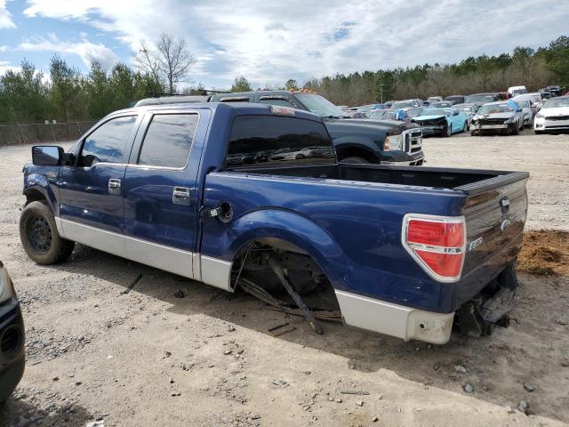 1FTFW1CFXBKD07780 - 2011 FORD F150 SUPERCREW BLUE photo 2