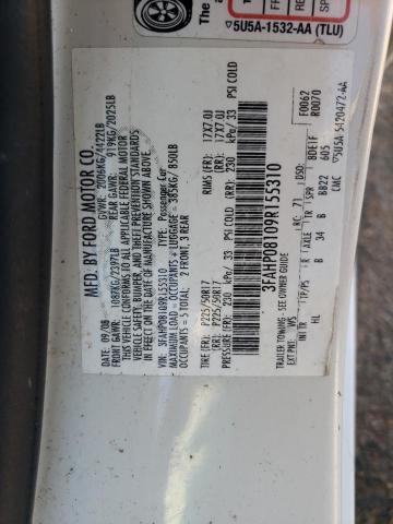 3FAHP08109R155310 - 2009 FORD FUSION SEL WHITE photo 13