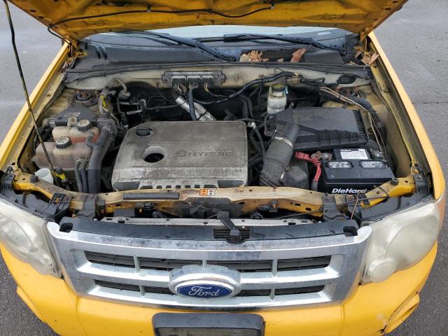 1FMCU4K32CKA52184 - 2012 FORD ESCAPE HYBRID YELLOW photo 11