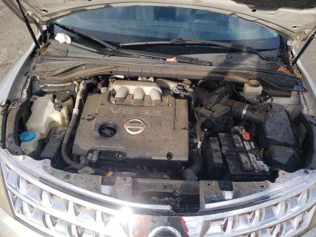 JN8AZ08W16W542382 - 2006 NISSAN MURANO SL SILVER photo 11