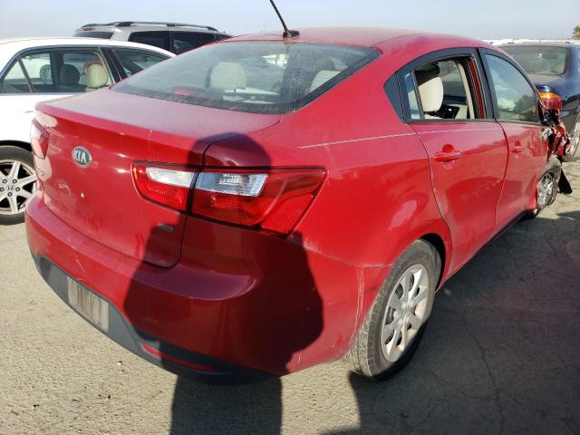 KNADM4A37D6237784 - 2013 KIA RIO LX RED photo 3