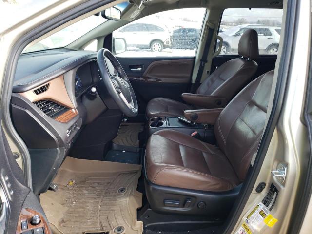 5TDYK3DC0FS677428 - 2015 TOYOTA SIENNA XLE GOLD photo 7