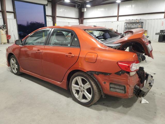 2T1BU4EE2DC073598 - 2013 TOYOTA COROLLA BASE ORANGE photo 2