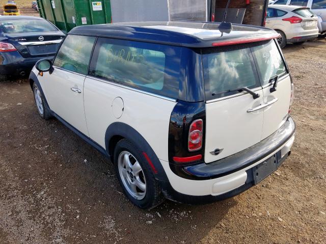 WMWZF3C55BTX81739 - 2011 MINI COOPER CLUBMAN WHITE photo 3